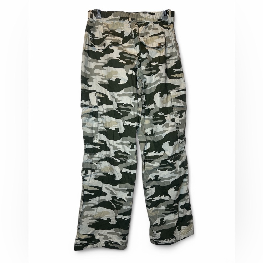 Anthropologie If It Were Me Women Camo Cargo Straight Leg Pant Elastic Pocket S - Picture 2 of 5